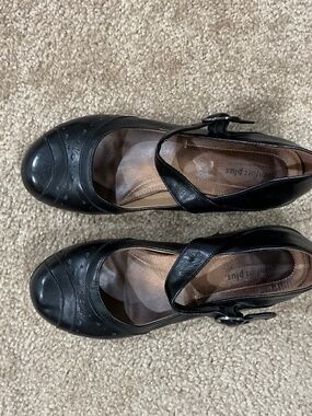 Comfort Plus black shoes, 9W, leather